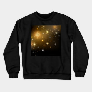 Background with Gold Snowflakes Crewneck Sweatshirt